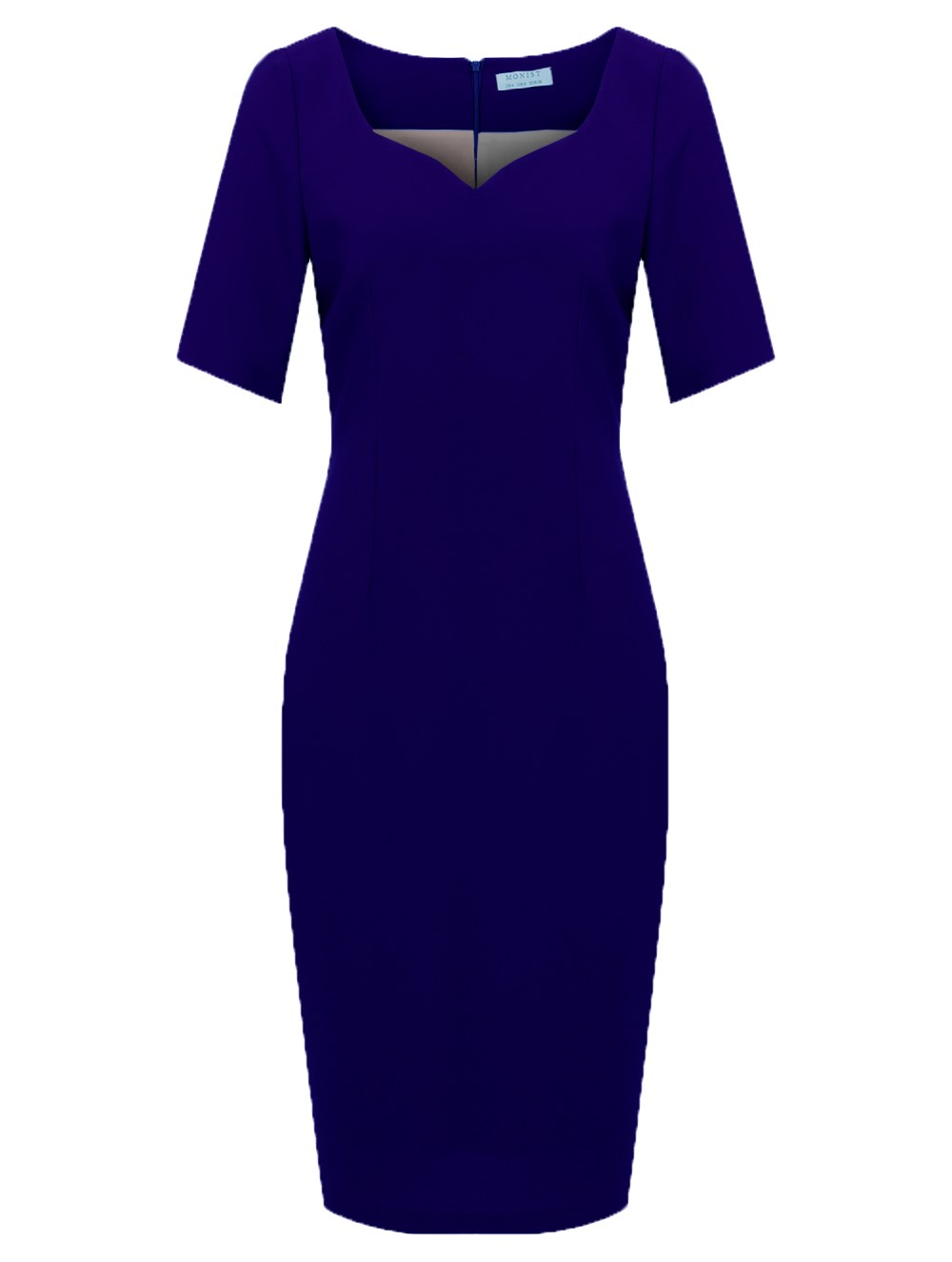 Sweetheart Crepe Dress in Blue Colour