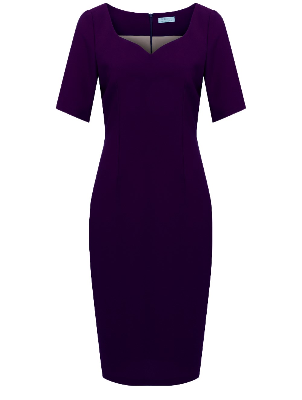 Sweetheart Crepe Dress in Purple Colour