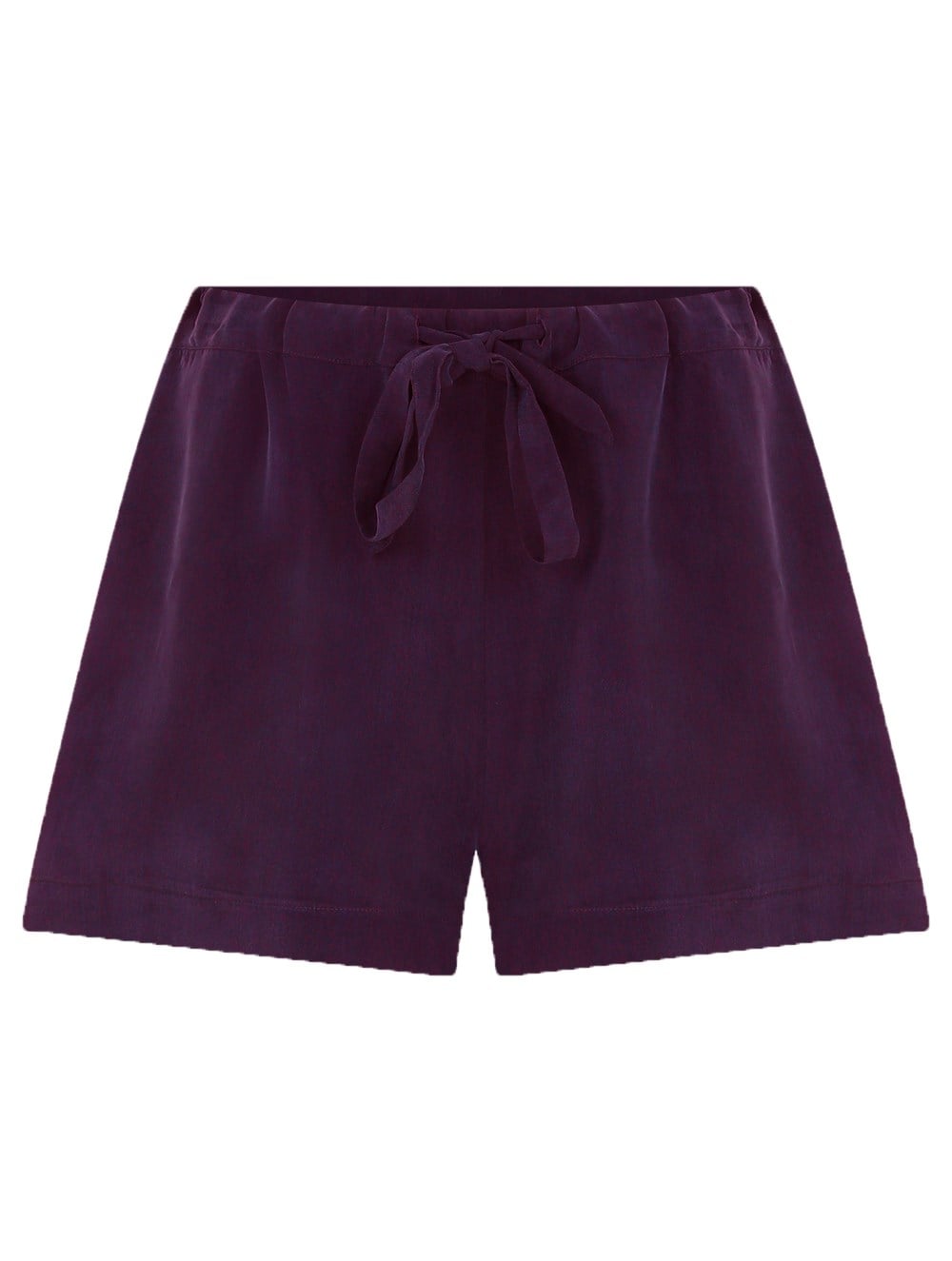 Vegan Cupro Pyjama Short in Plum Colour