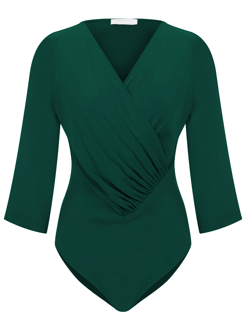 Vegan Cupro-Viscose Bodysuit in Green Colour