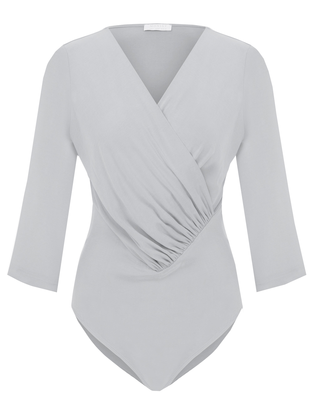 Vegan Cupro-Viscose Bodysuit in Stone Colour