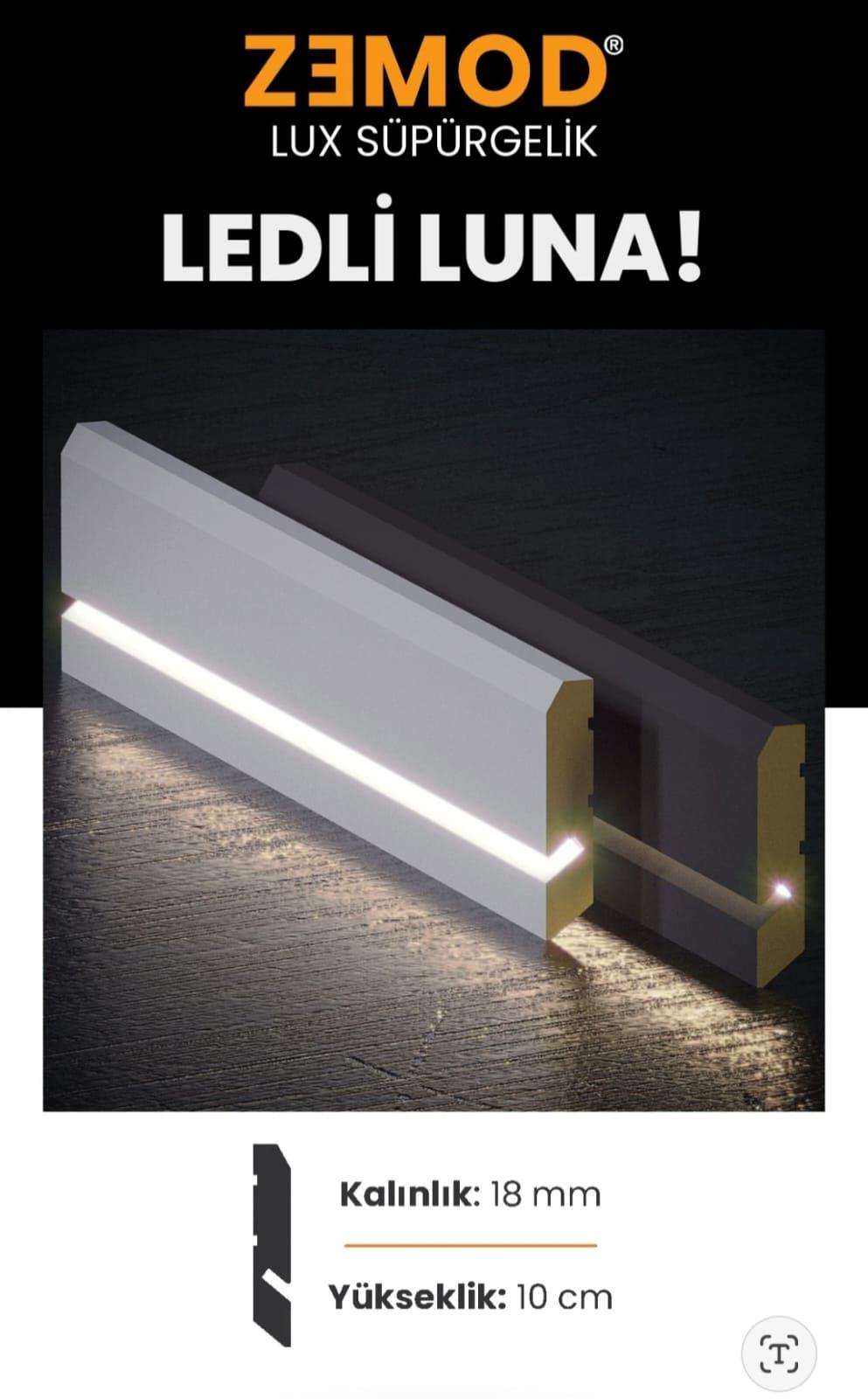 Zemod 10cm Ledli Luna Pvc Süpürgelik