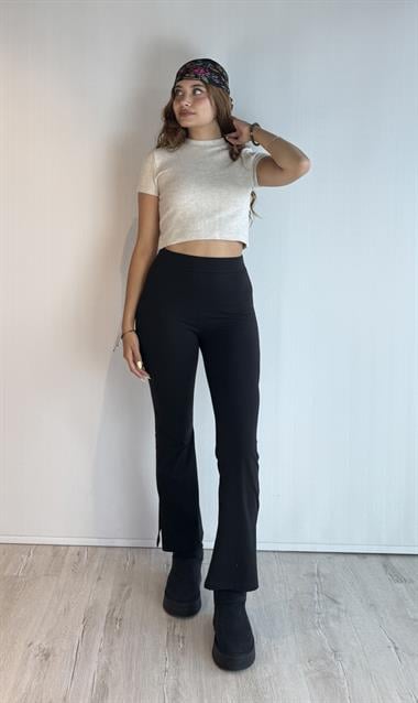 Kadın Balıkçı Yaka Kısa Kollu Triko Bluz 