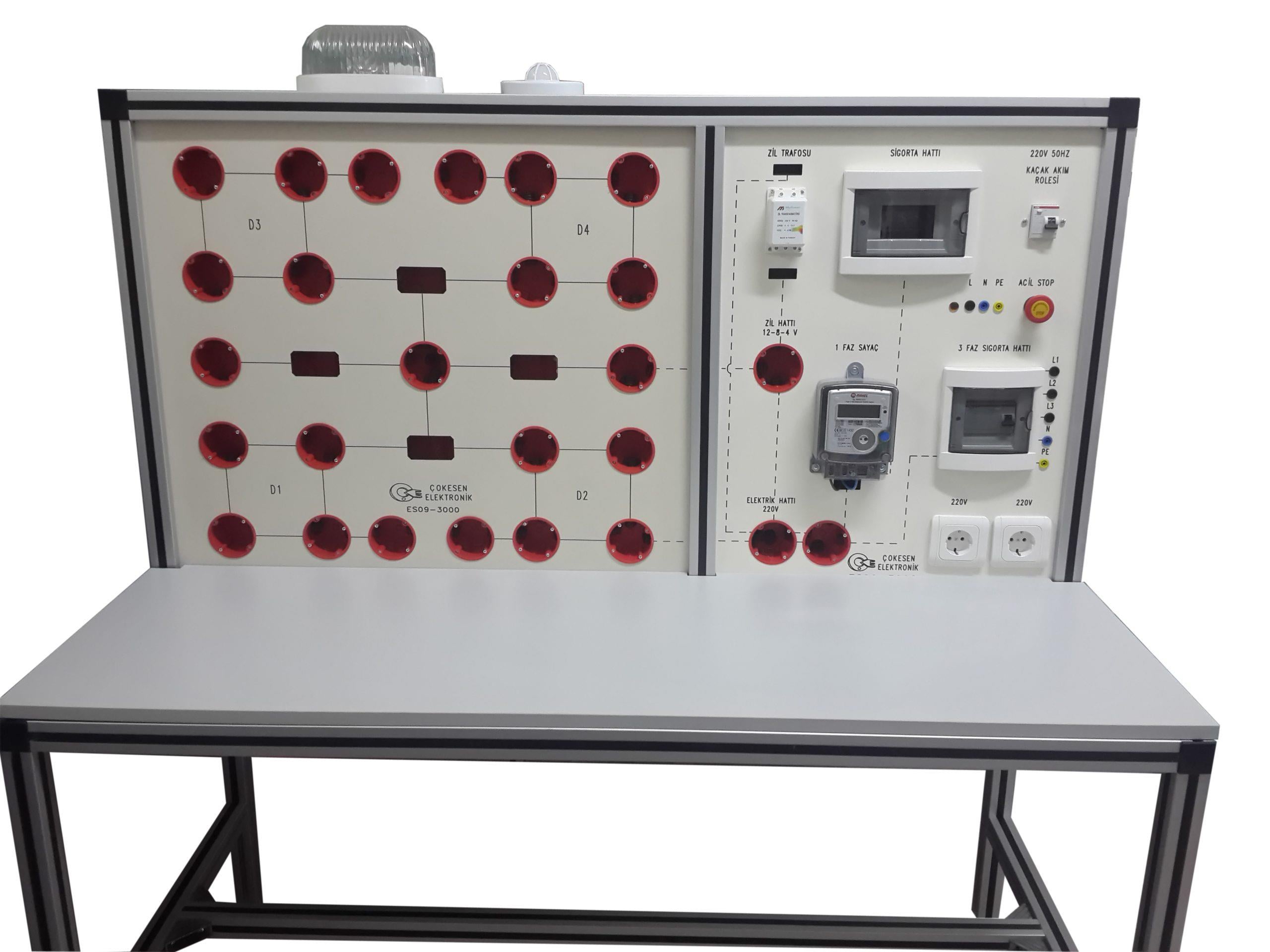 ES09-3000 Elektrik Tesisat Eğitim Seti 