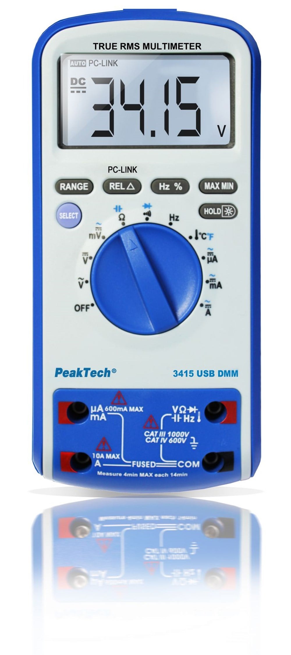 P3415 Dijital Multimetre 6.000 Sayım~1000V AC/DC~10A AC/DC/USB