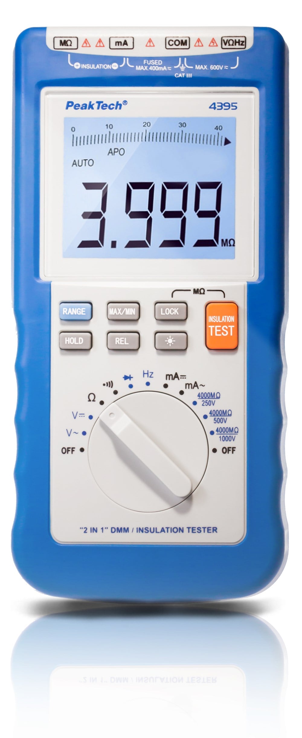 P4395 İzolasyon Megeri 250/500/1000 V; 4.000 MΩ