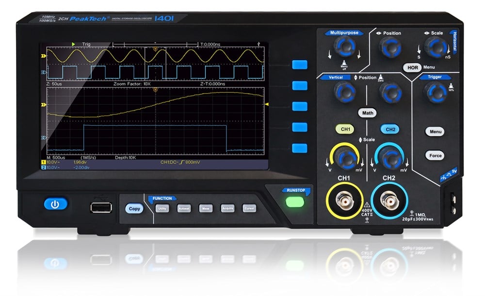  P1401 Dijital Osiloskop 10 MHz / 2CH, 100MS/s