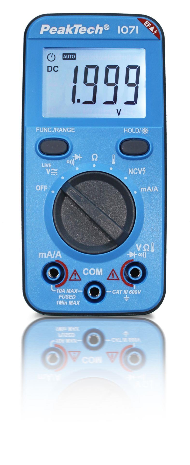 P1071 Dijital Multimetre 600V AC/DC NCV & Live-Test