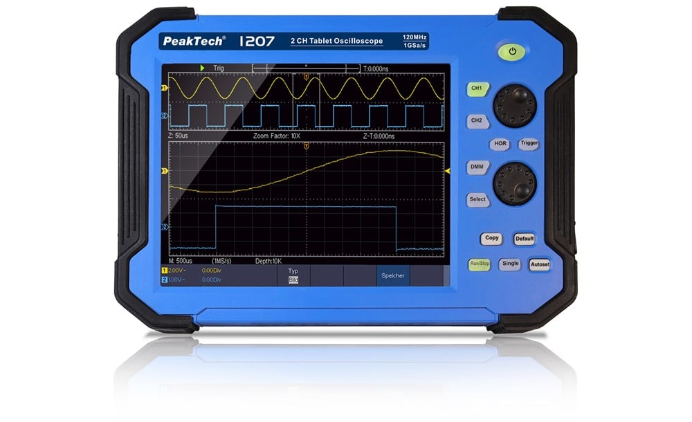 P1207 Tablet Osiloskop 120 MHz / 2 CH, 1 GS/s