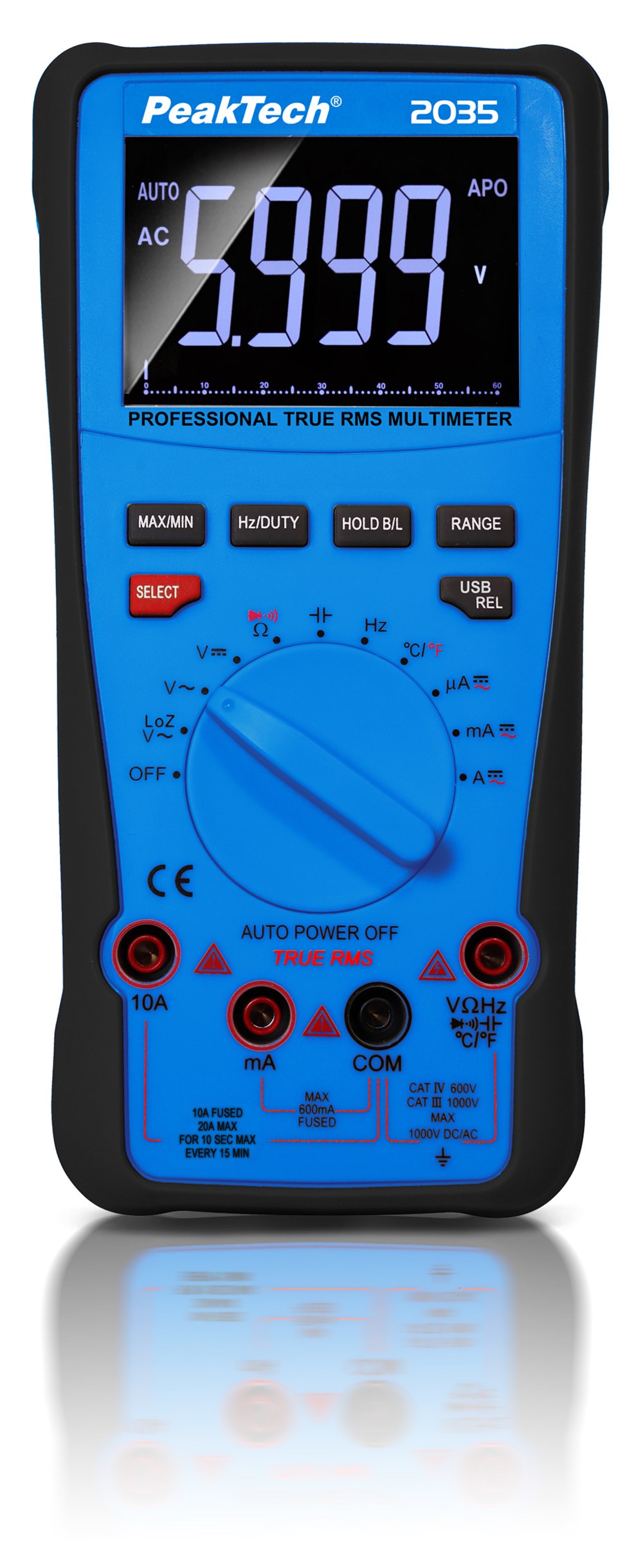 P2035 Dijital Multimetre 6000 Sayım~ 1000V TrueRMS USB  