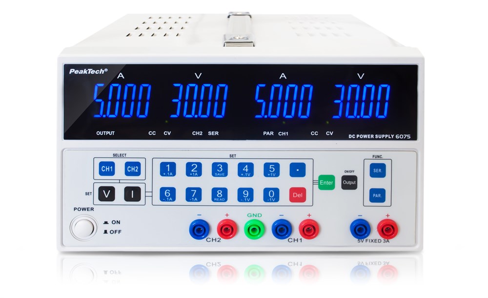 P6075 Linear Güç Kaynağı 2 x 0 - 30 V/0 - 5 A DC