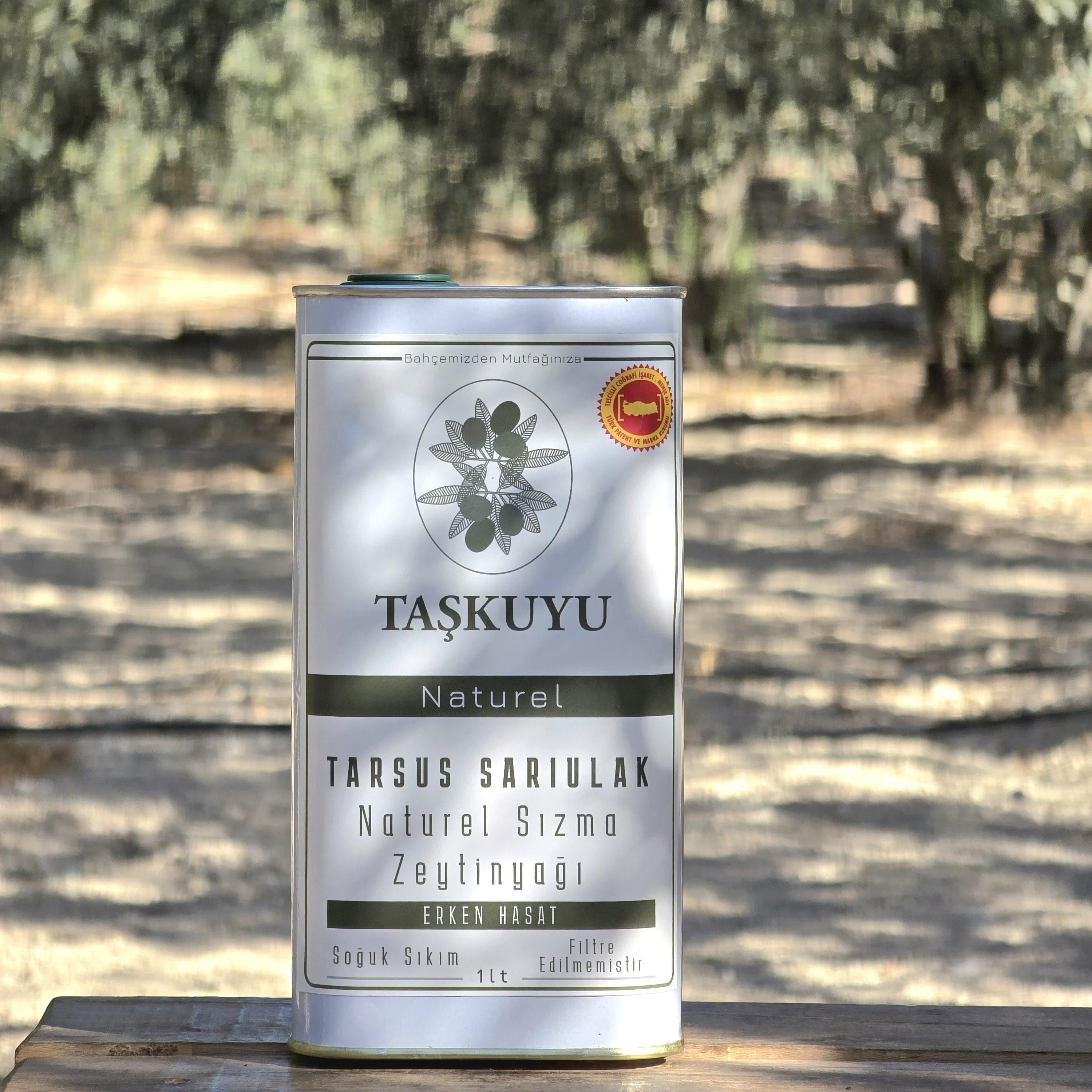 NATURAL SIZMA SOĞUK SIKIM ERKEN HASAT TARSUS SARI ULAK ZEYTİNYAĞI - 1 LİTRE (TENEKE)