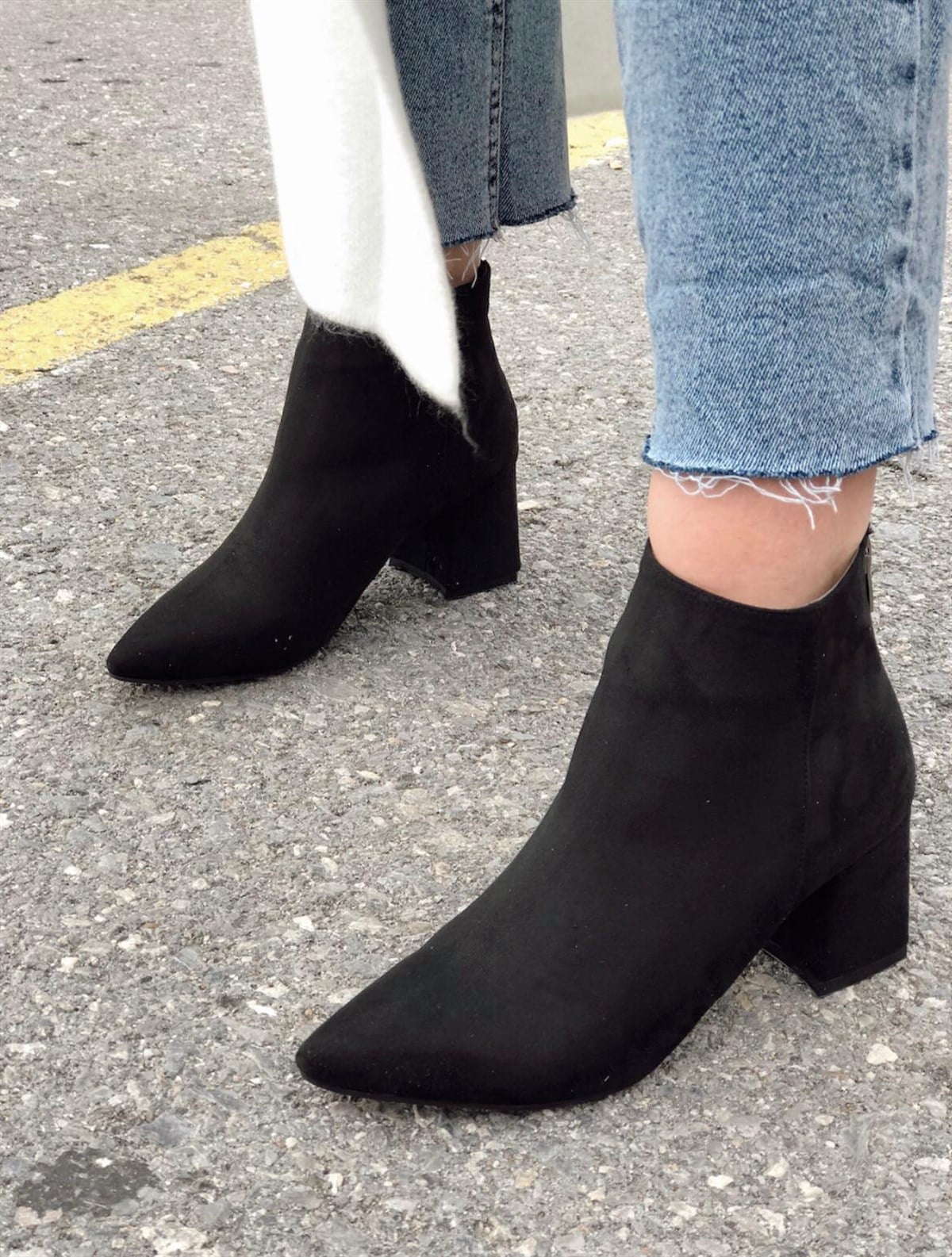 BotNONWOVENTopuklu Bot Fermuarlı Süet