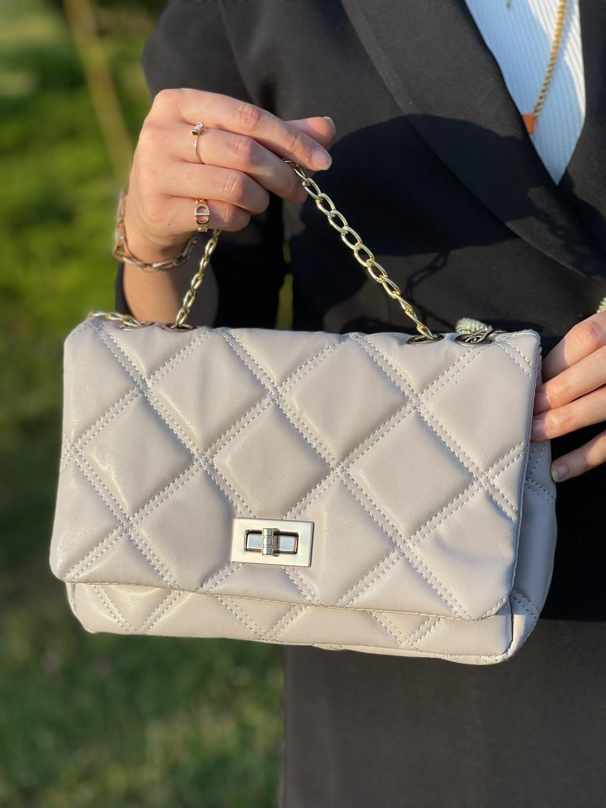 ÇANTANONWOVENBaklava Dilim Dikişli Çanta