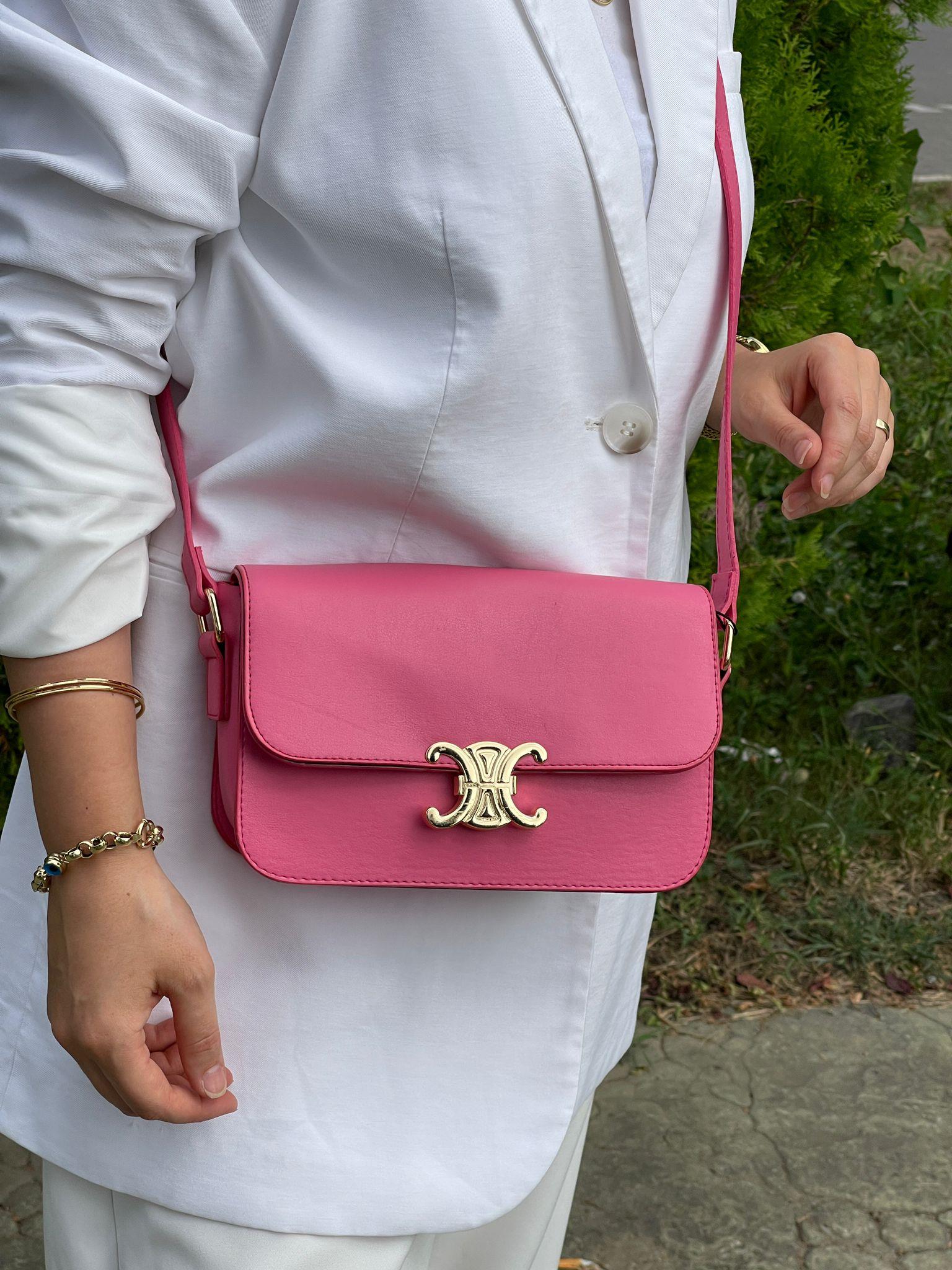 ÇANTAGOLD TOKALI PEMBE KUTU KADIN ÇANTA