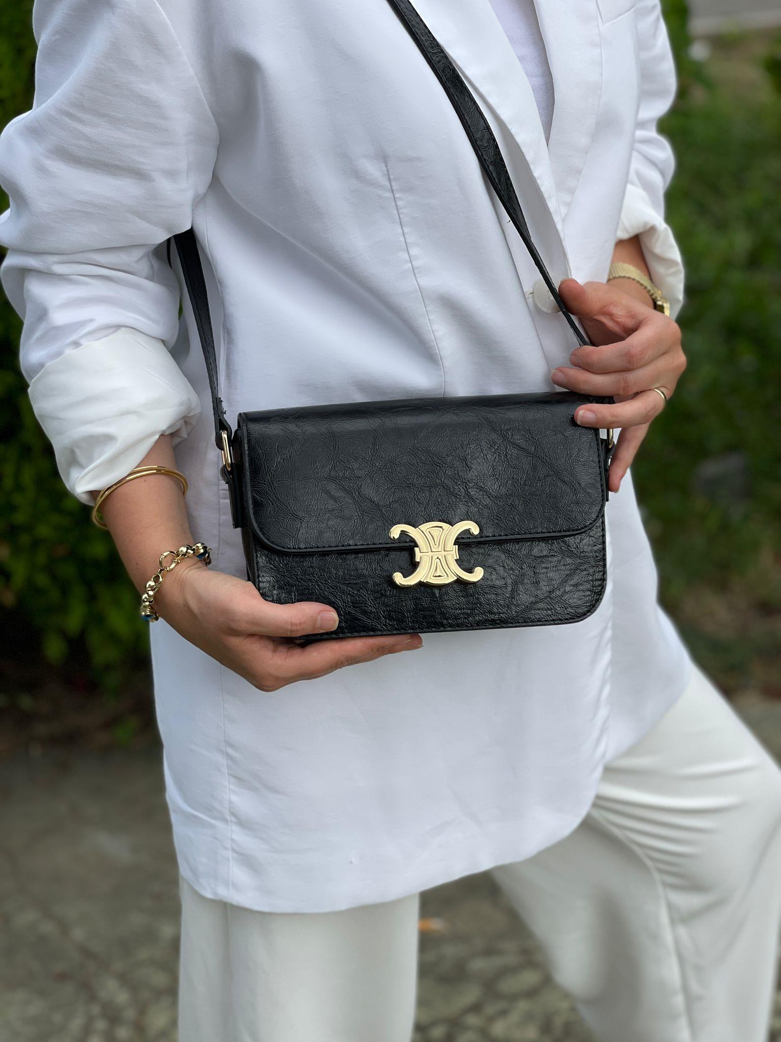 ÇANTAGOLD TOKALI SİYAH KUTU KADIN ÇANTA