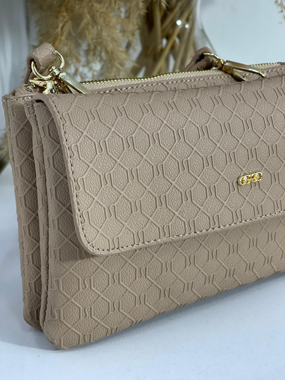 ÇANTANONWOVENKabartma Kumaş Yatay Form Çanta