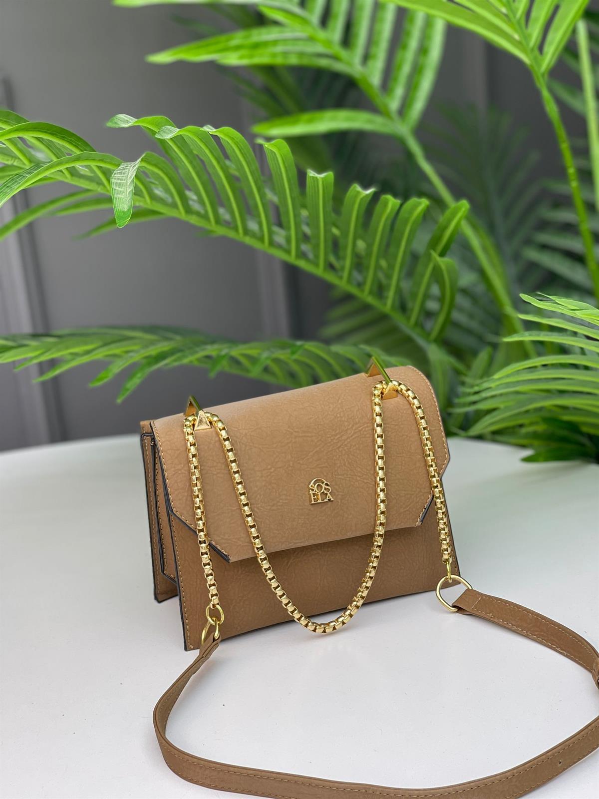 ÇANTAMİNİ FORM VİZON YUMUŞAK İTHAL DERİ PREMİUM ZİNCİR ASKILI KADIN ÇANTA