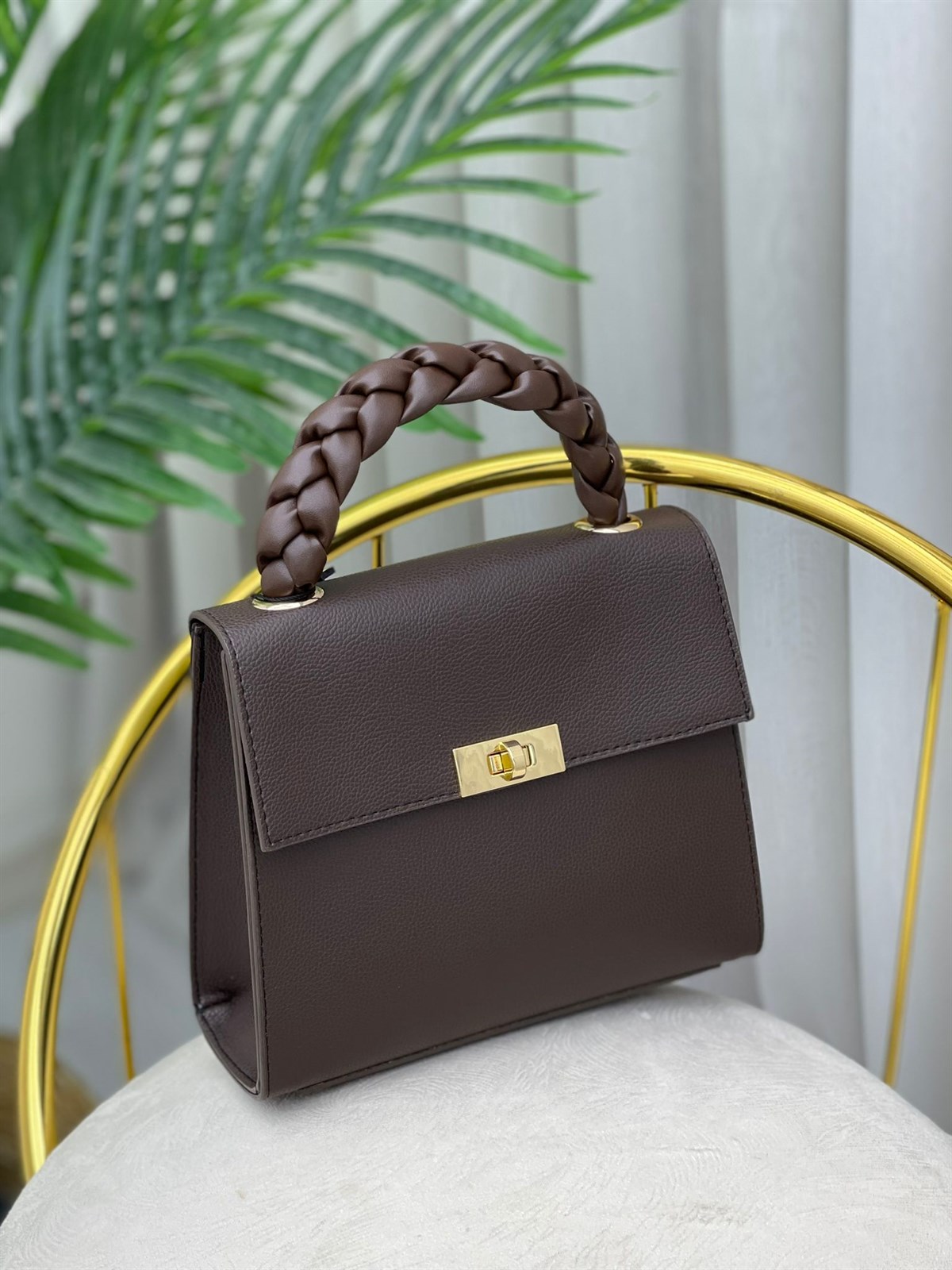 ÇANTANONWOVENÖRGÜ KULPLU DERİ ÇANTA