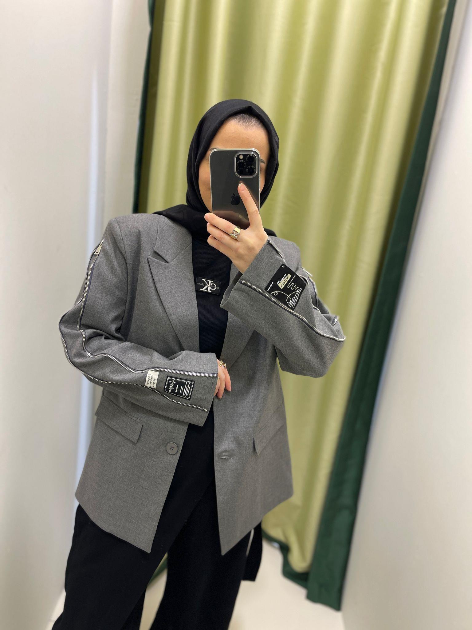 CeketFERMUAR DETAY TASARIM BLAZER CEKET