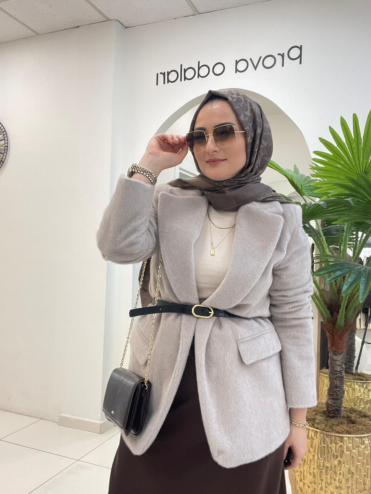 CeketTAY TÜYÜ KEMERLİ BLAZER 