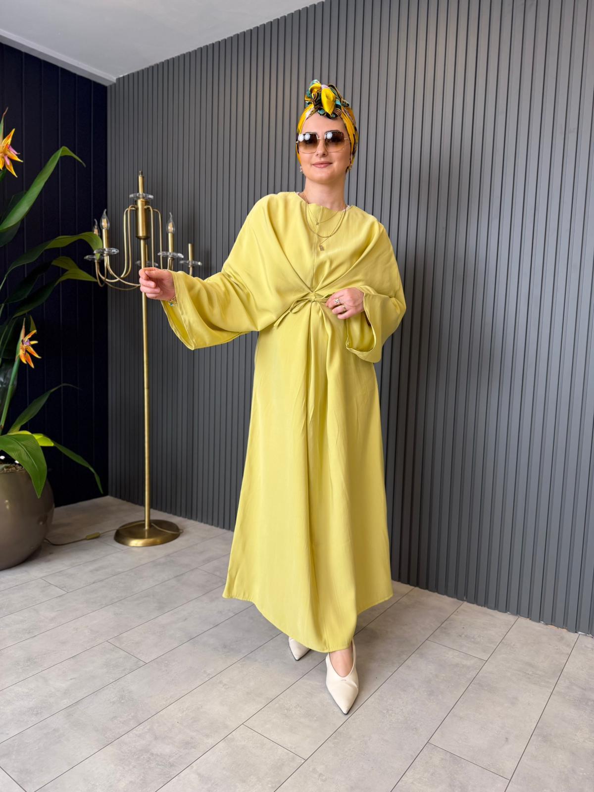 ELBİSEBELDEN BAĞLAMALI PREMİUM ELBİSE