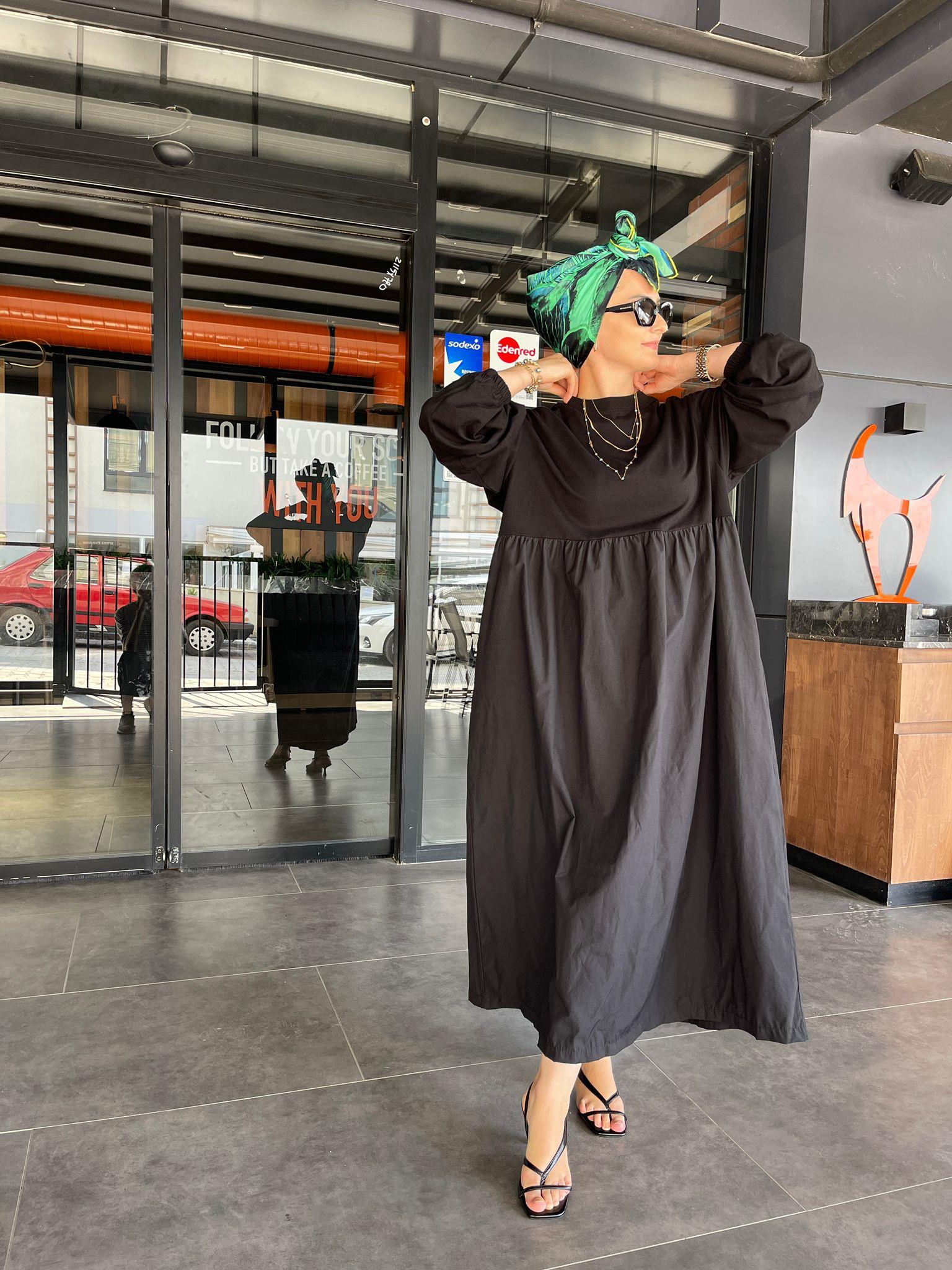 ELBİSEÜSTÜ SWEAT KUMAŞ PARAŞÜT CEPLİ ELBİSE