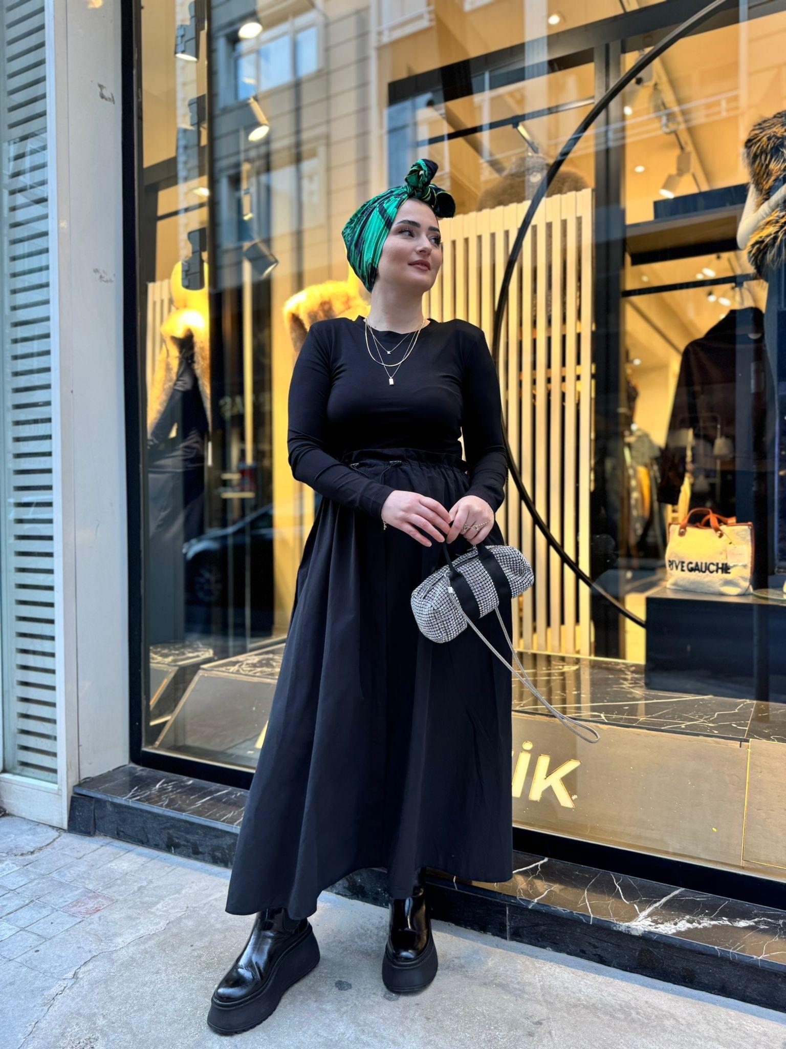 ELBİSEVATKALI JARSE POPLİN ELBİSE