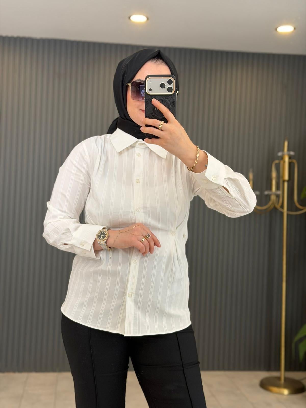 GömlekBELDEN OTURTMALI GÖMLEK 