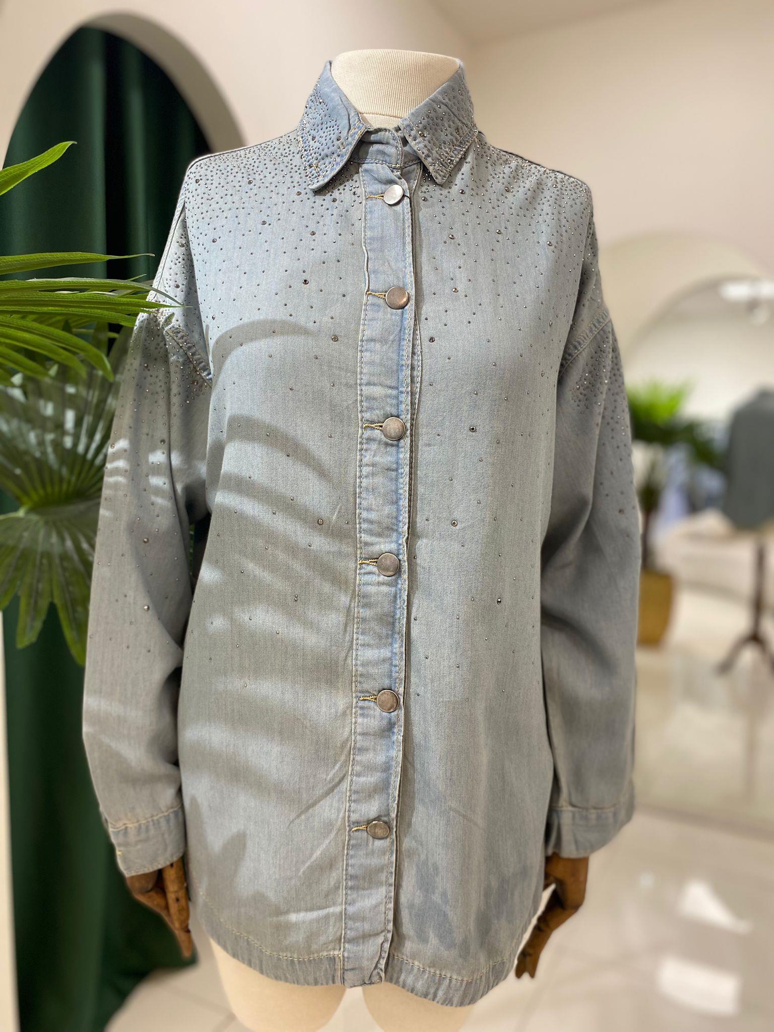 GömlekSERPME TAŞLI TENSEL GÖMLEK