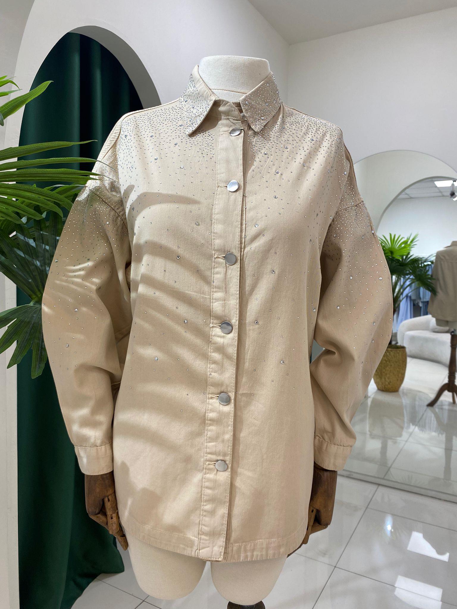 GömlekSERPME TAŞLI TENSEL GÖMLEK