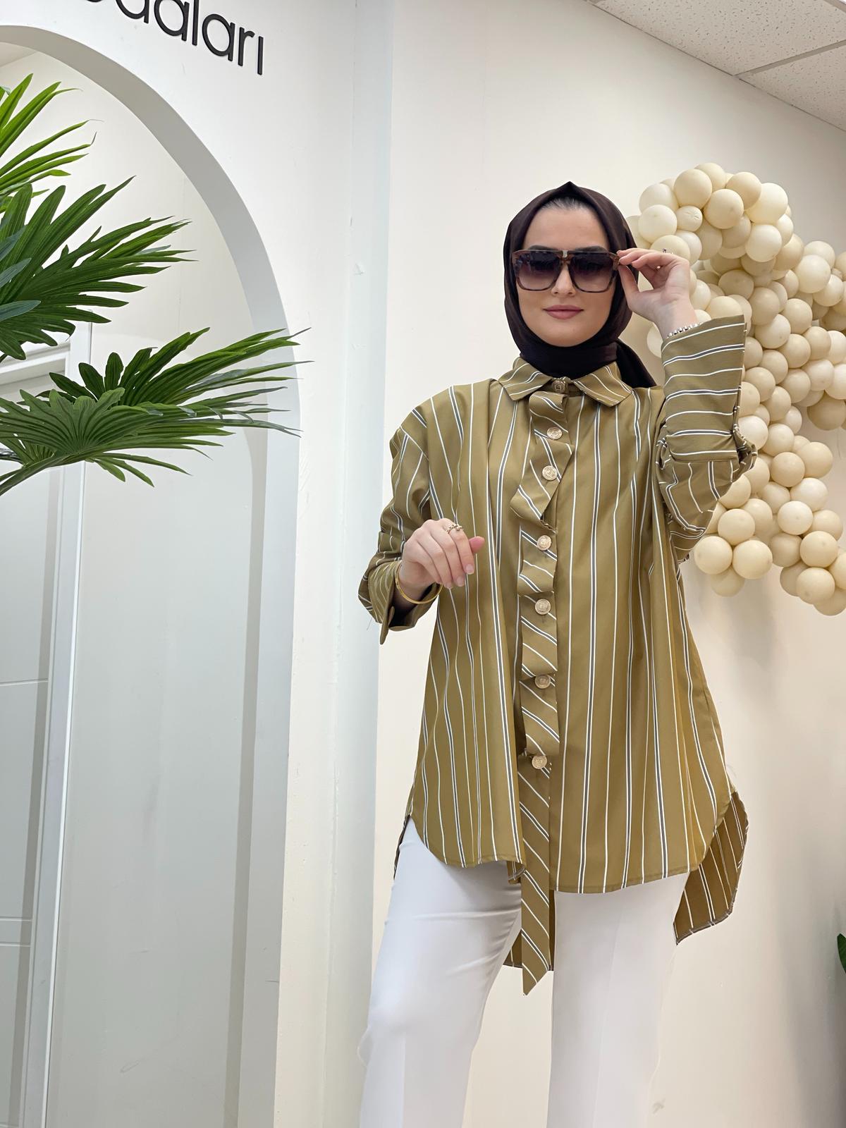 GömlekTASARIM ÇİZGİLİ GÖMLEK