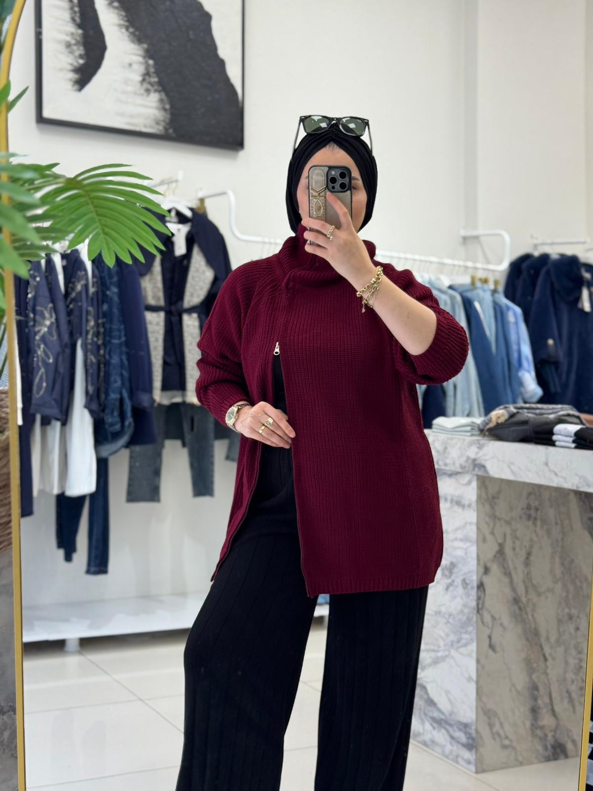 HırkaÇİFT FERMUAR DETAYLI HIRKA