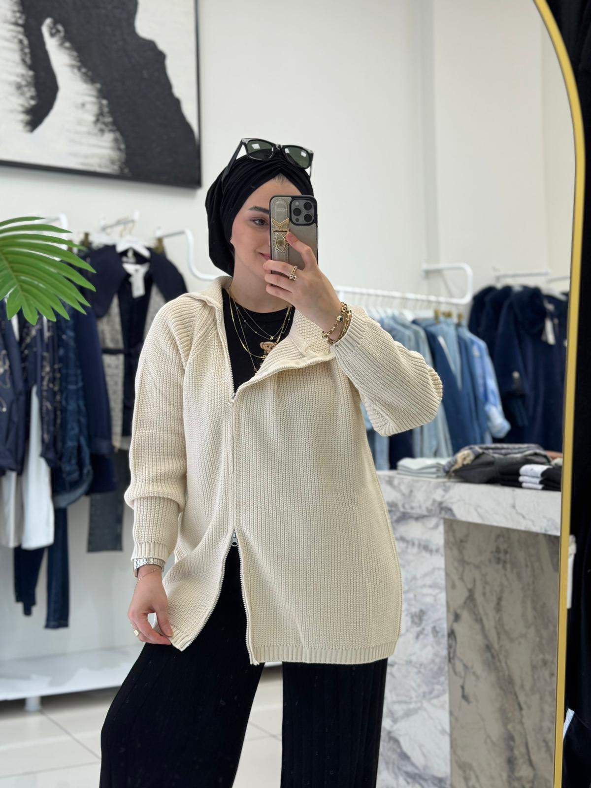 HırkaÇİFT FERMUAR DETAYLI HIRKA