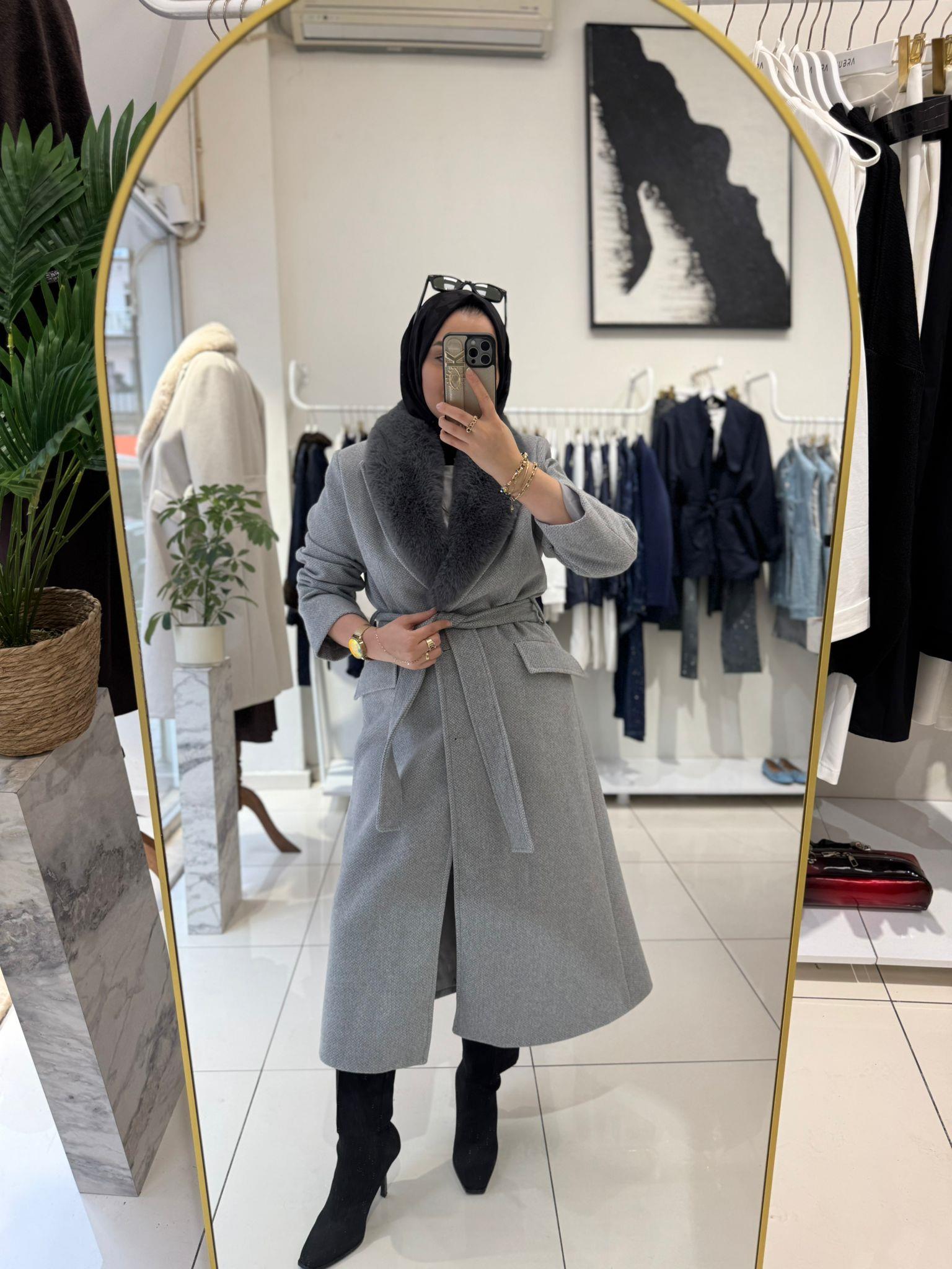 KabanYAKA KÜRKLÜ KUŞAKLI KAŞE