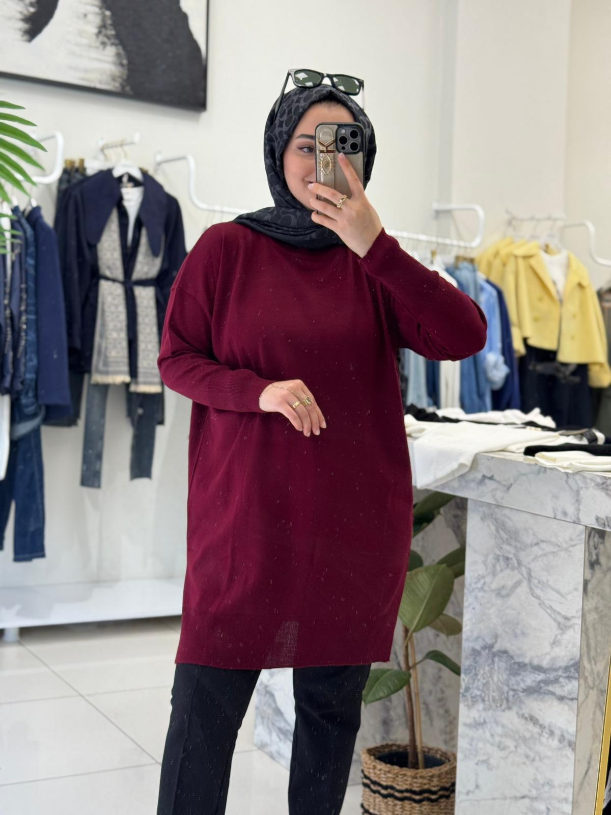 KazakBİSİKLET YAKA MERSERİZE TRİKO TUNİK 