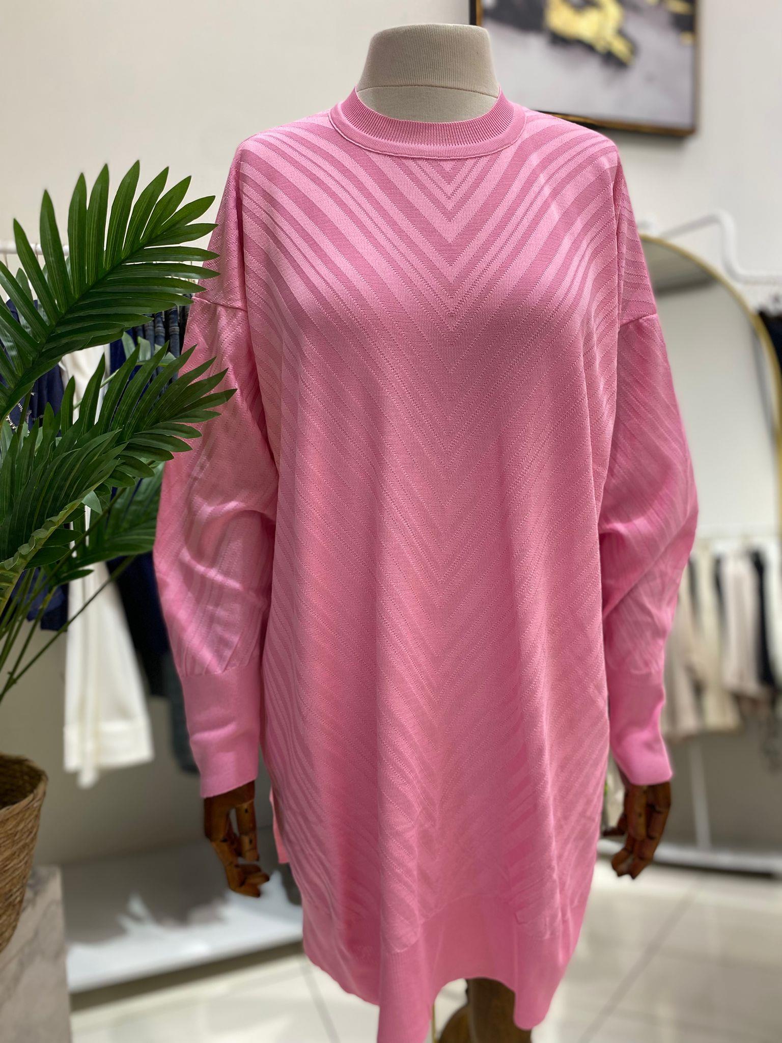 KazakDESENLİ BİSİKLET YAKA MERSERİZE TRİKO TUNİK 