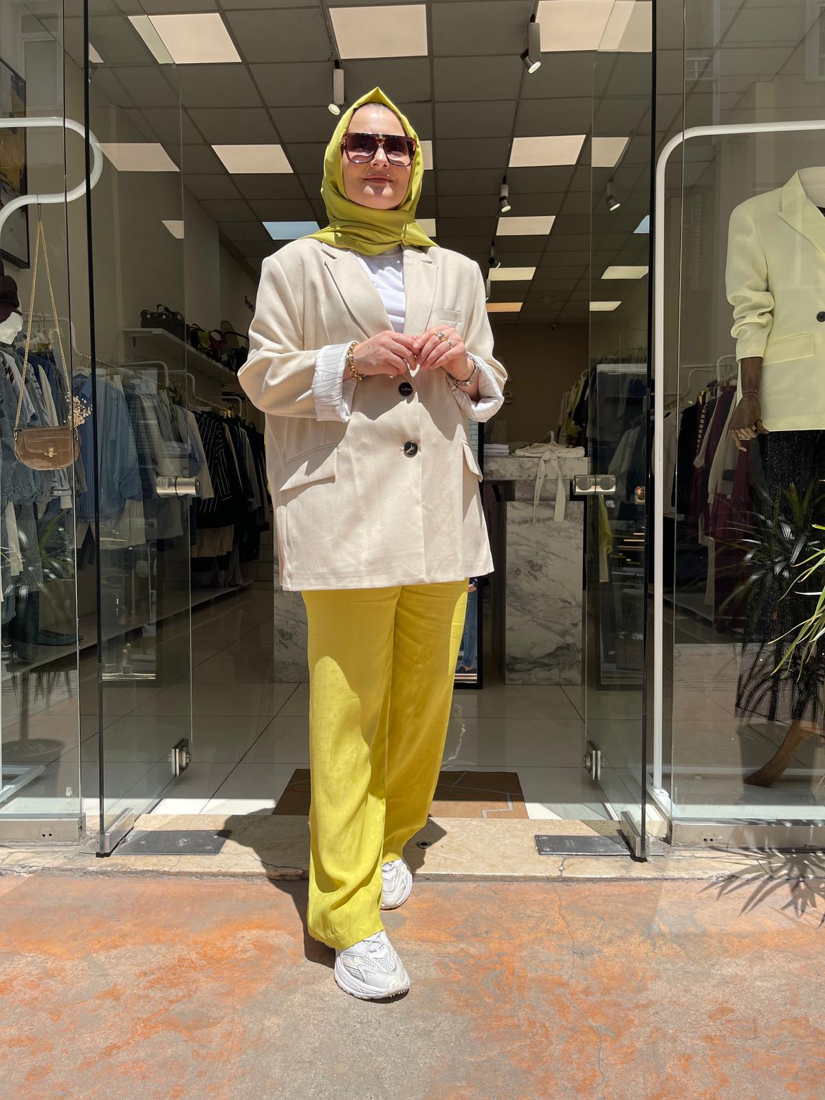 PantolonDESENLİ SATEN PANTOLON