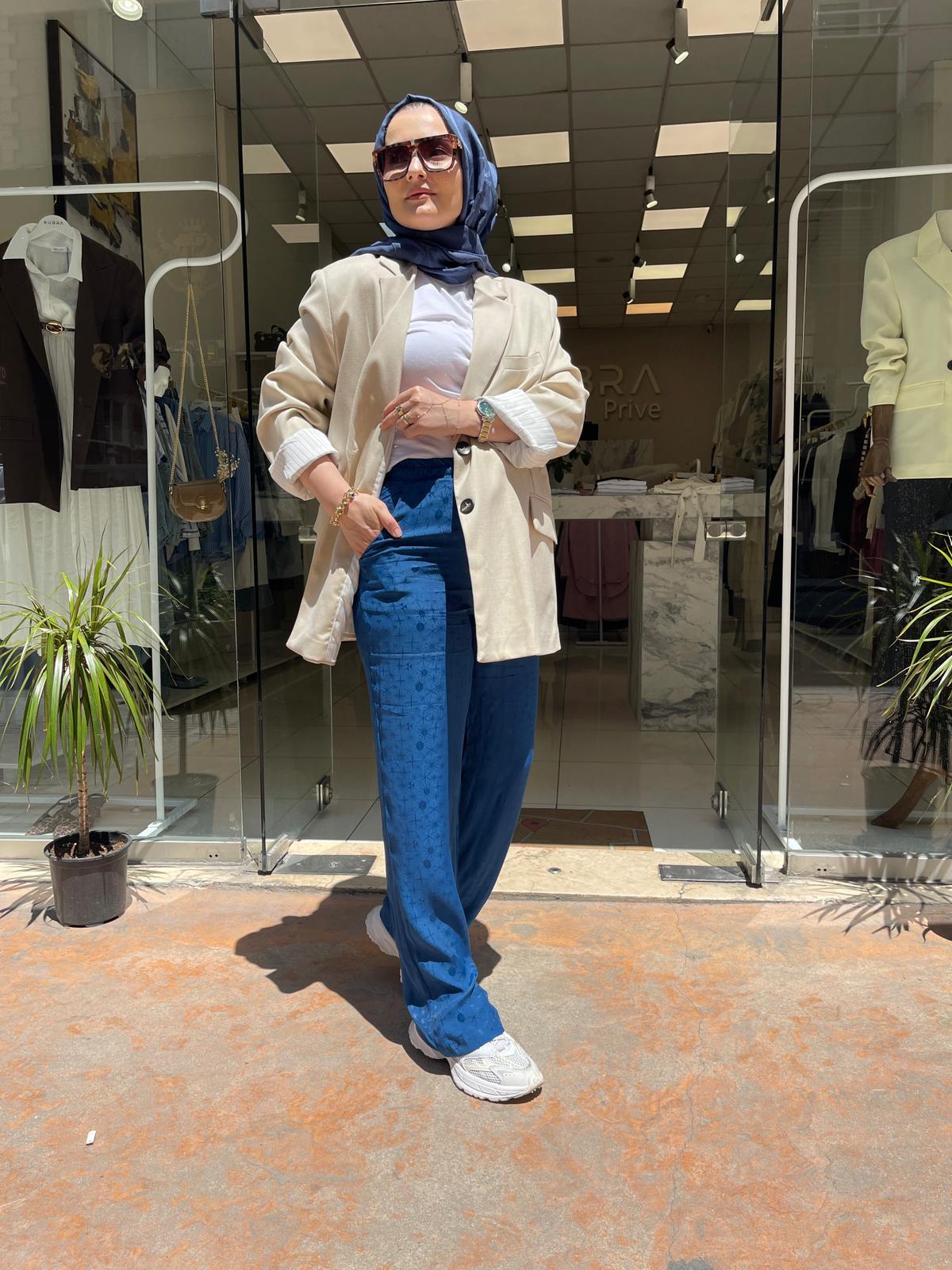 PantolonDESENLİ SATEN PANTOLON