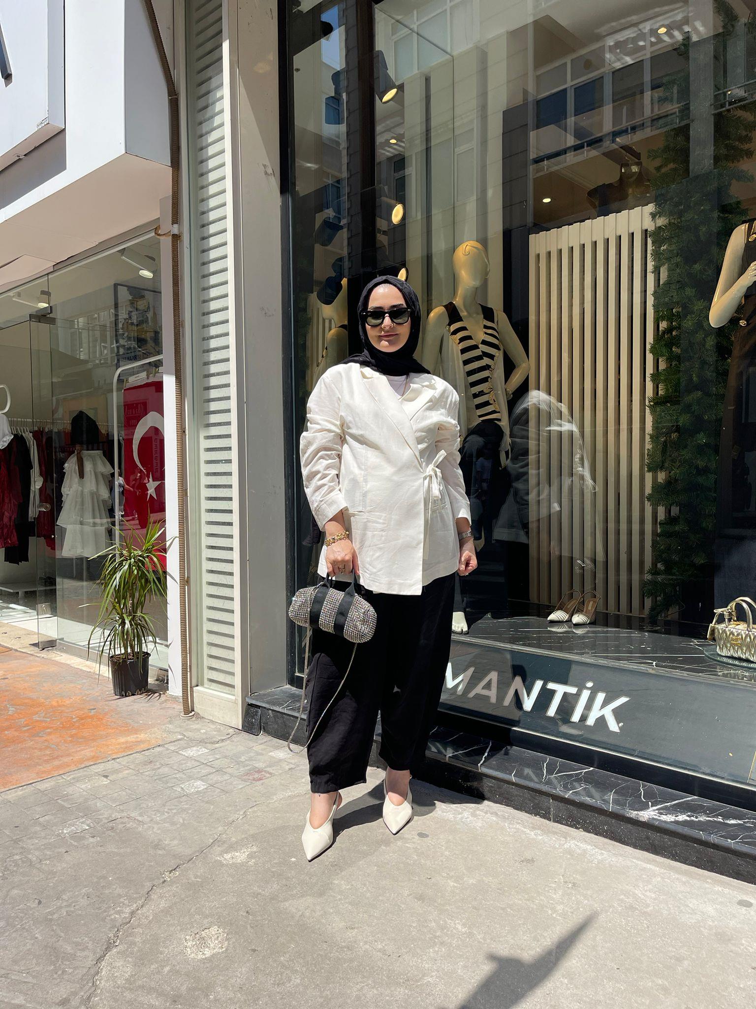 PantolonPAÇA PENSLİ LASTİKLİ TENSEL PANTOLON 