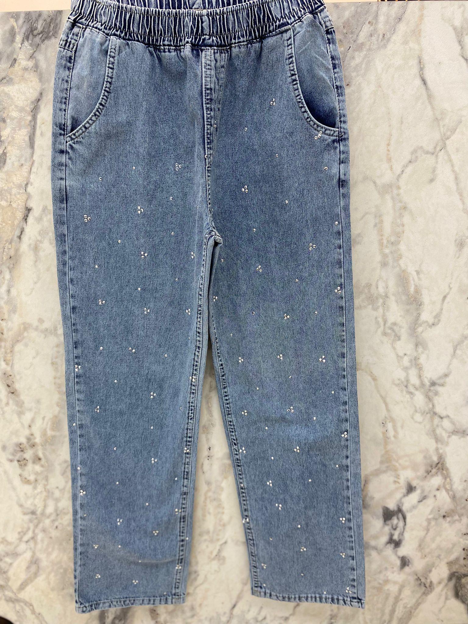 PantolonSERPME TAŞLI TENSEL DENİM PANTOLON