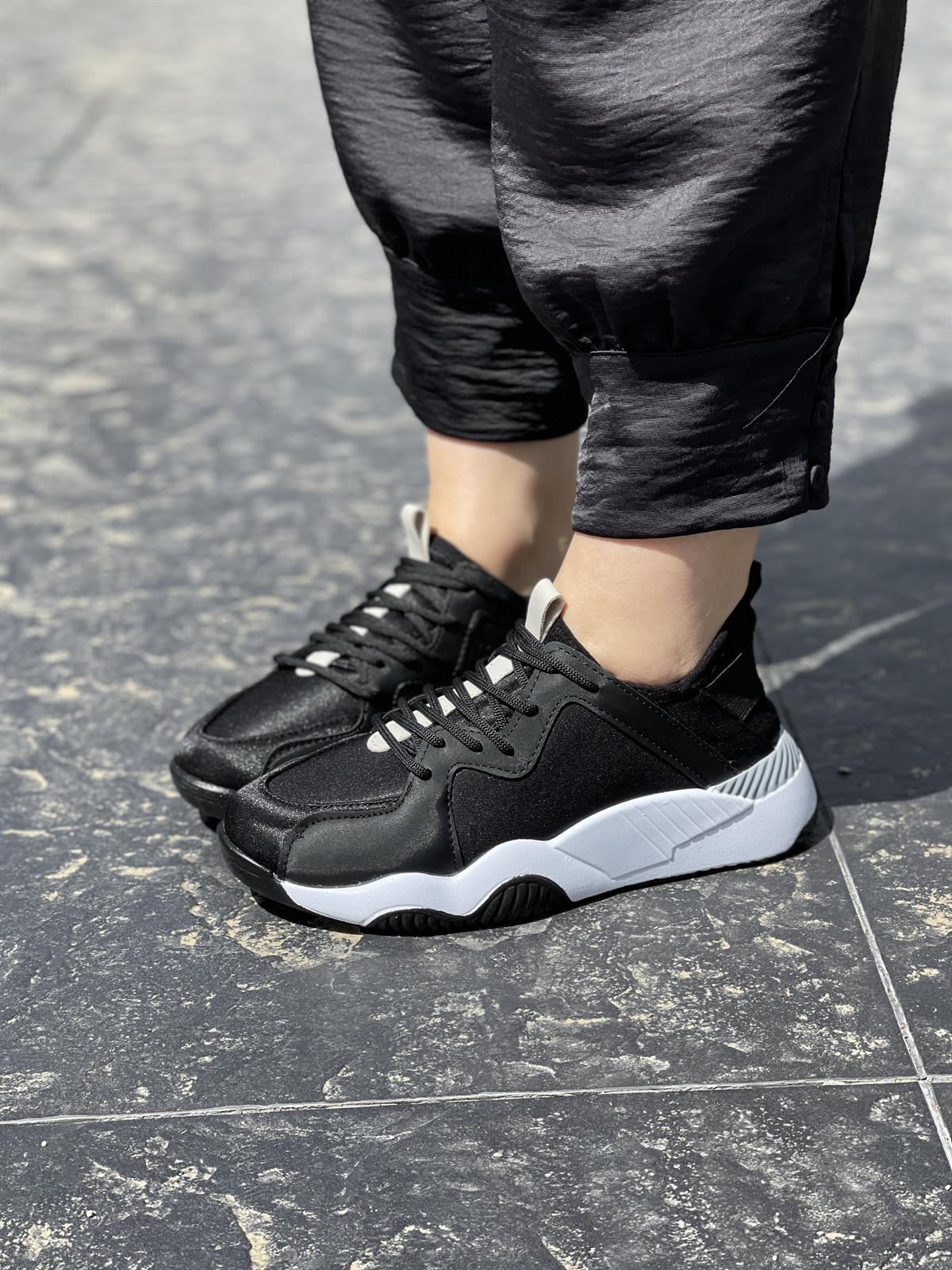 SPOR AYAKABI Kubra ShoesLUCY SCUBA KUMALN BAĞCIKLI 4 CM TABANLI KADIN SPOR AYAKKABI