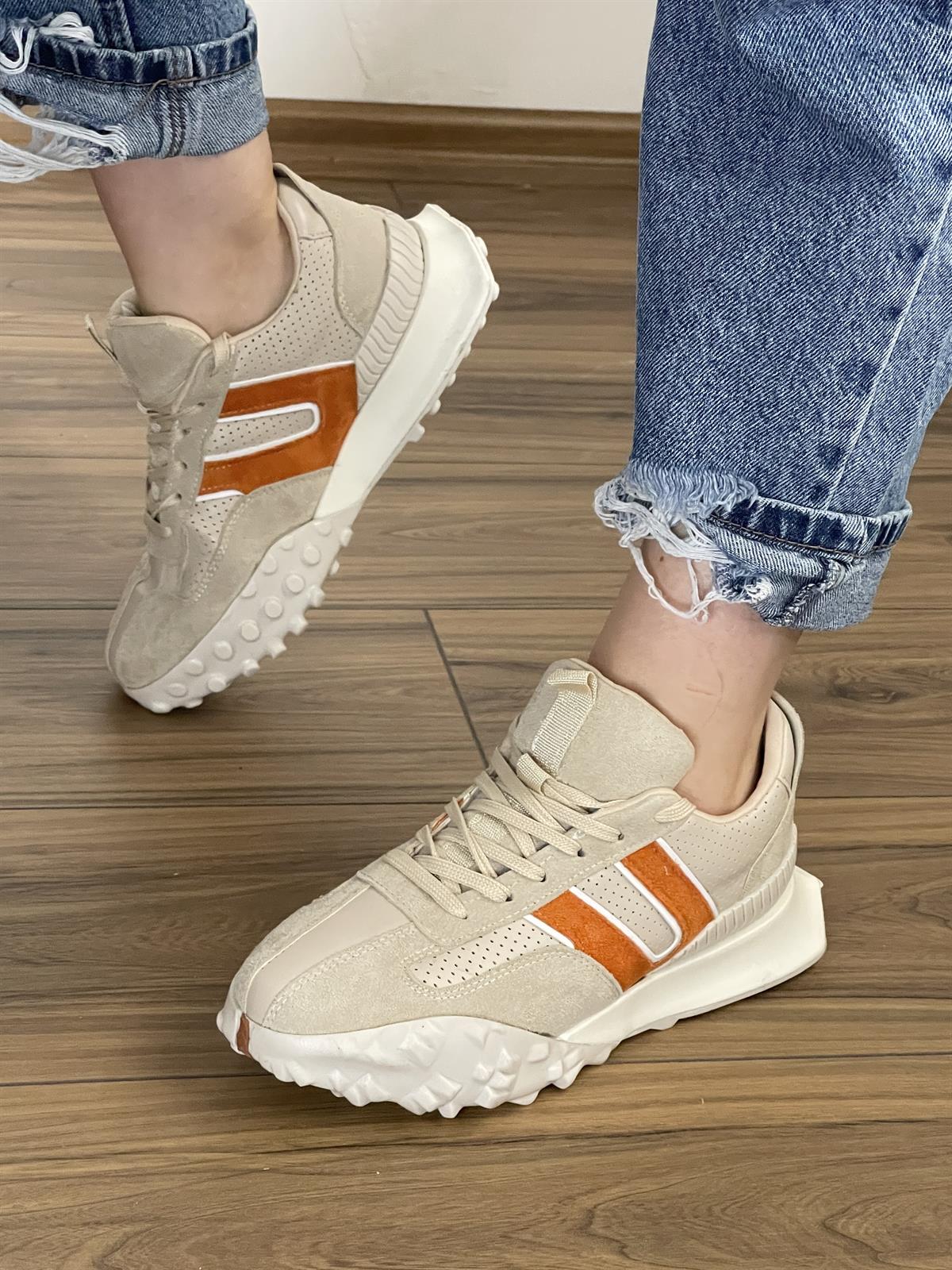 SPOR AYAKABI Kubra ShoesSABİNA NUDE ÇİVİ TABAN SPOR AYAKKABI