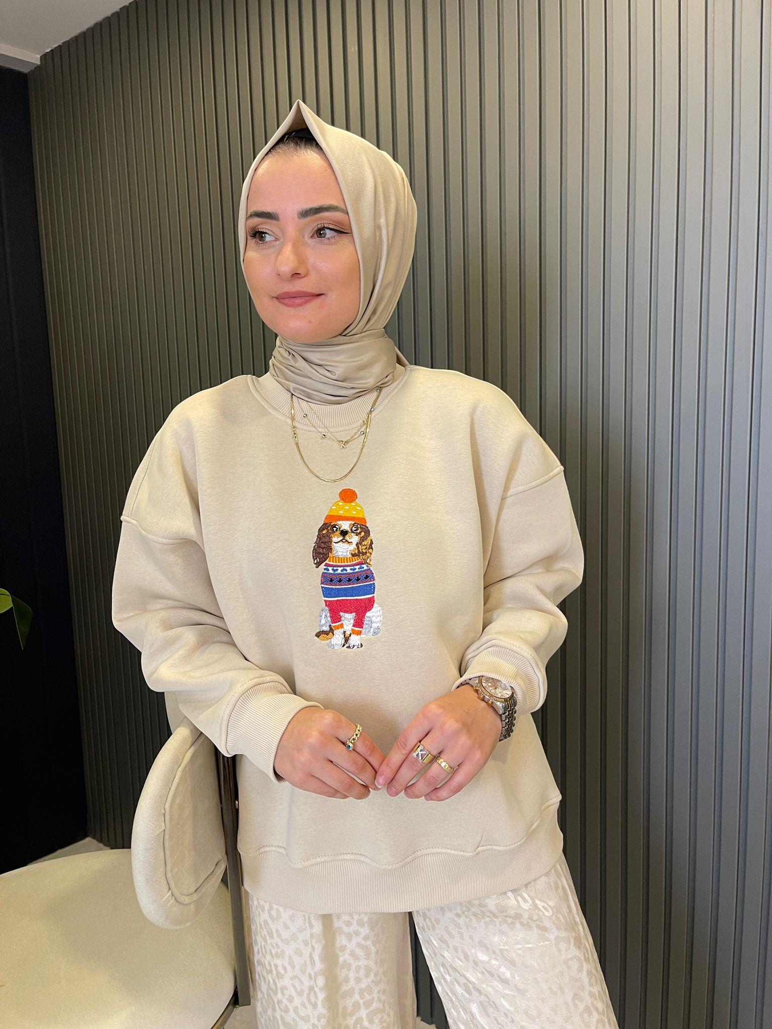 SweatshirtFİGÜRLÜ ŞARDONLU SWEAT