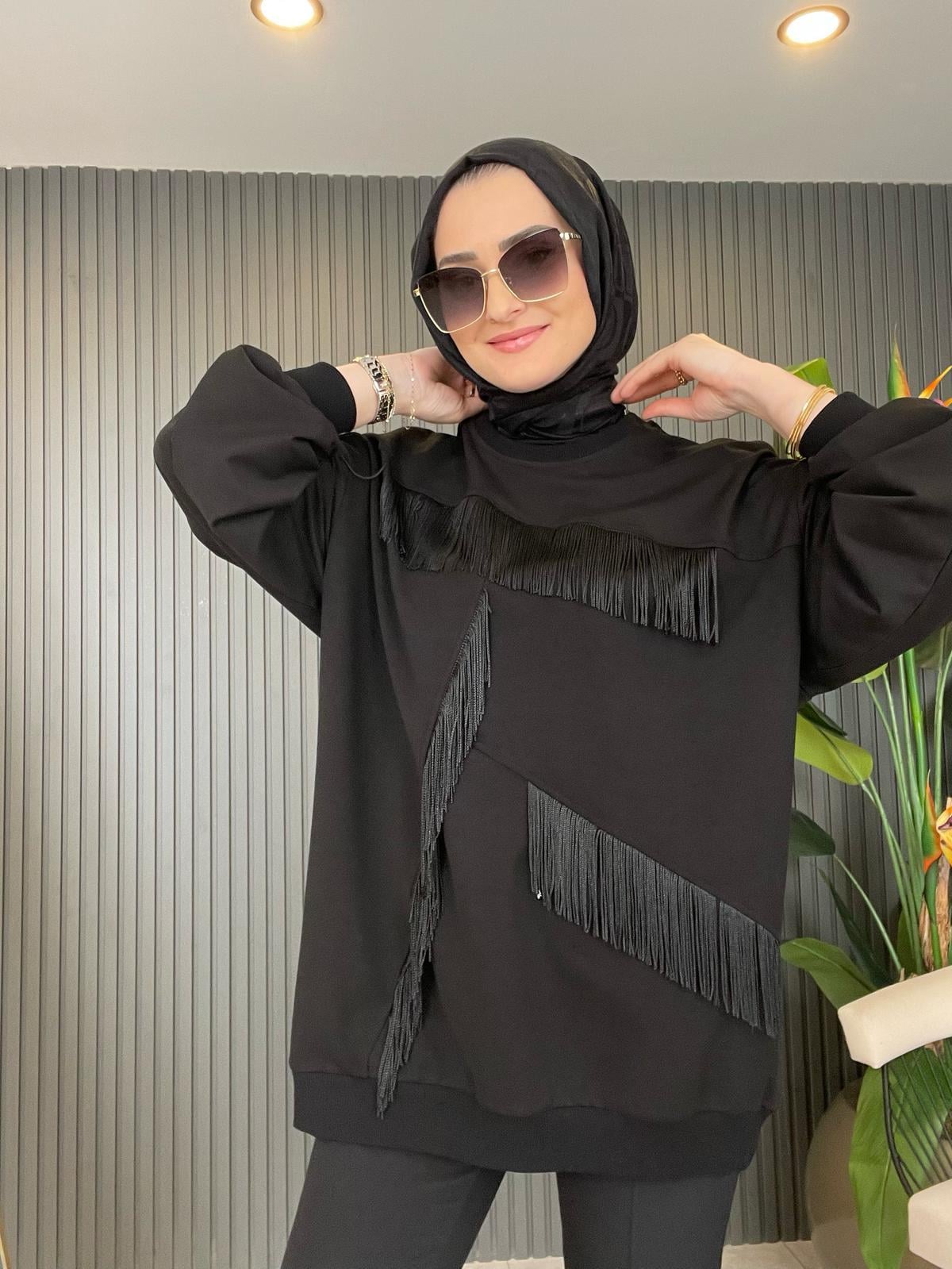 SweatshirtPÜSKÜLLÜ  OVERSİZE SWEATSHİRT