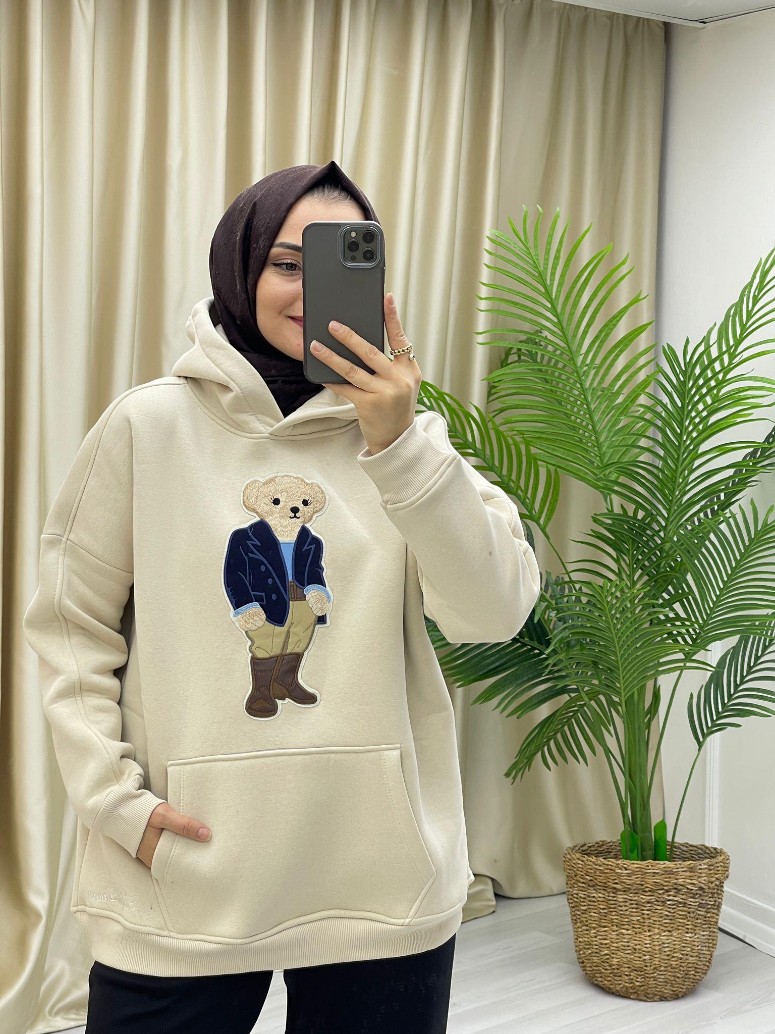 SweatshirtŞARDONLU KAPÜŞONLU SWEAT