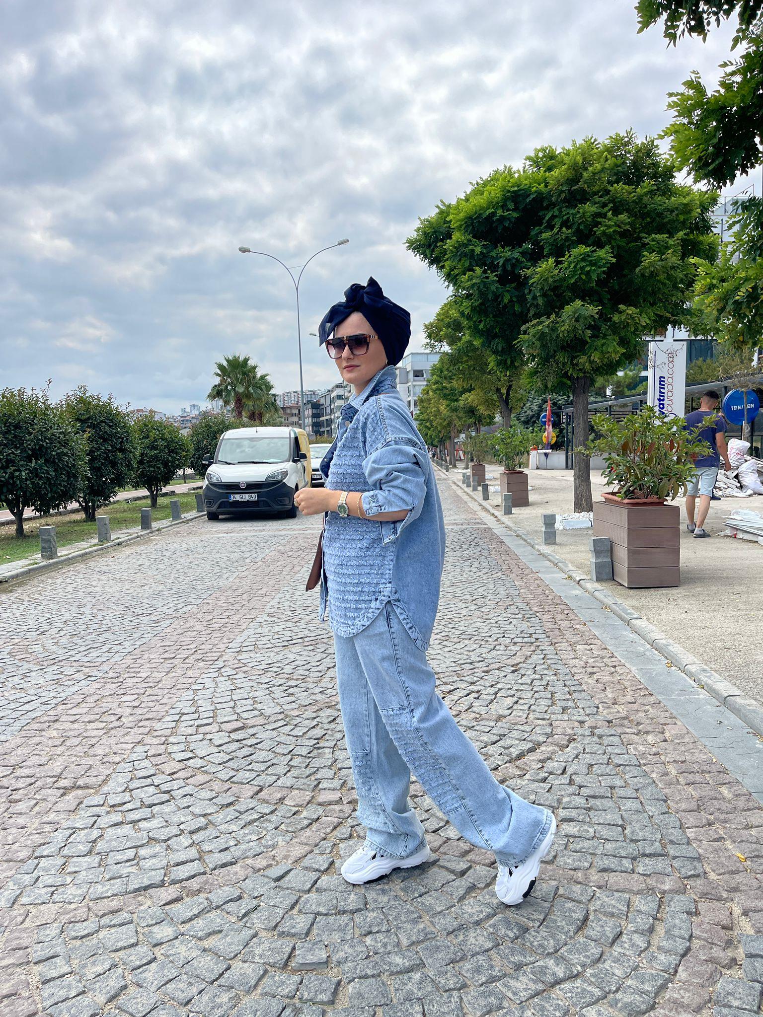 TAKIMDENİM MİNİ TAŞ DETAYLI TAKIM