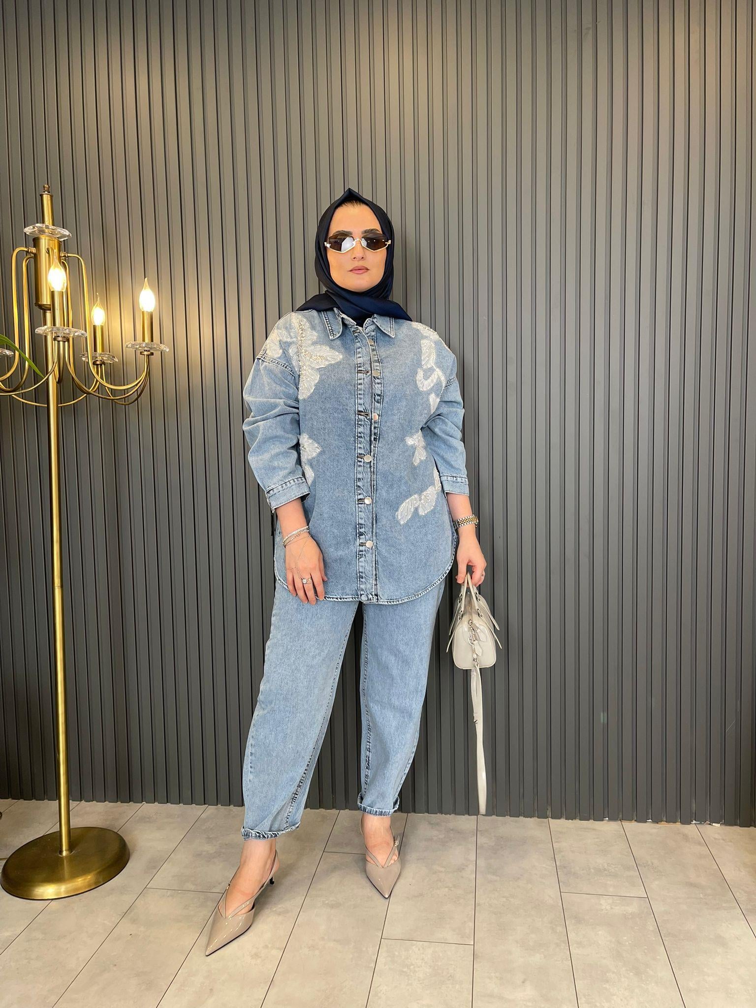 TAKIMTÜL DESEN İŞLEMELİ TAKIM