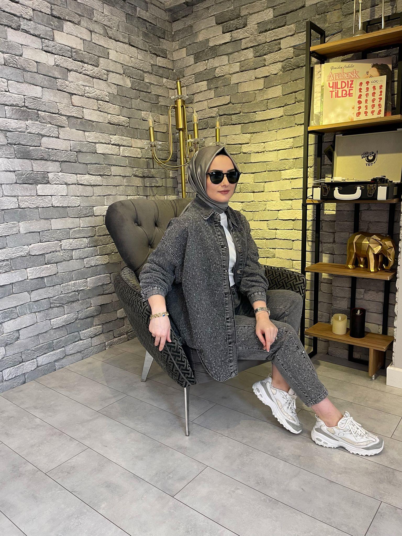 TAKIMYAKA TAŞ TASARIM ANTRASİT TAKIM