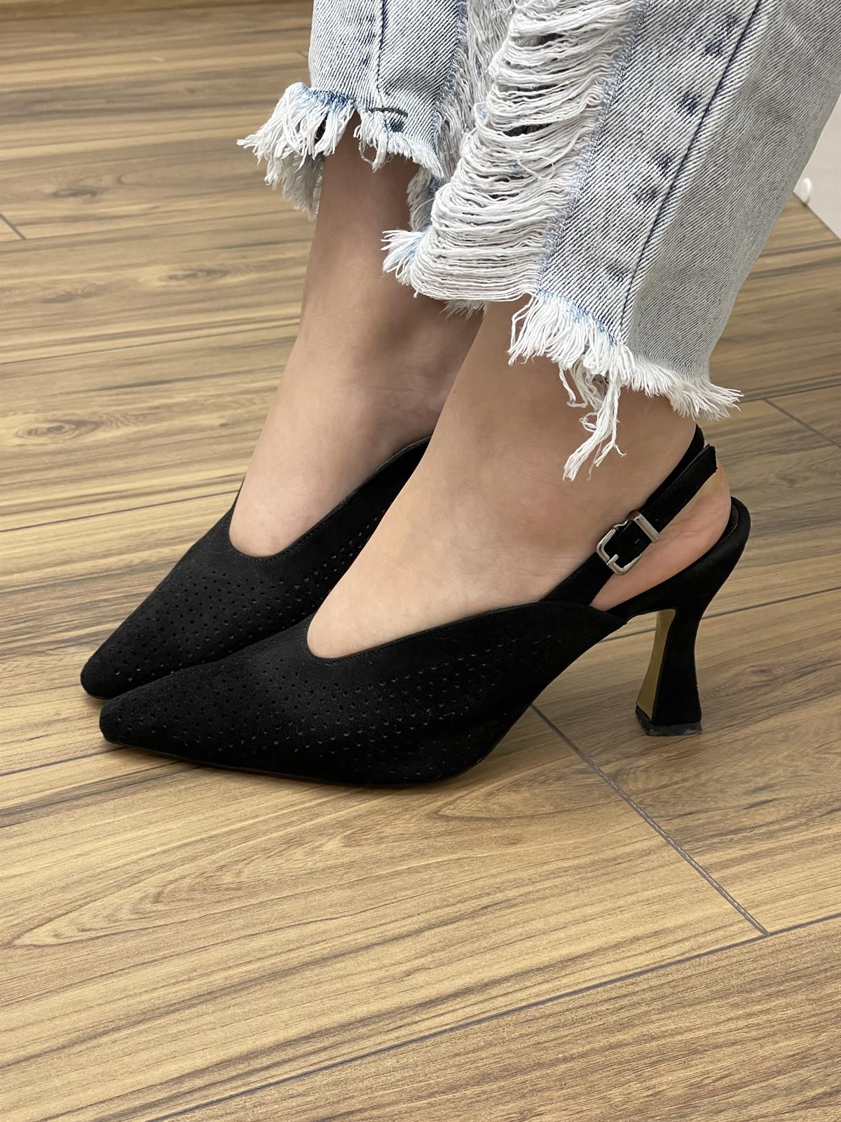 TOPUKLU AYAKKABI Kubra ShoesEMMA HAVA ALAN SÜET KADEH TOPUK